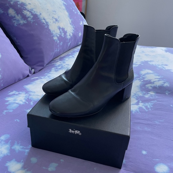 Coach | Tia Booties; Size 9.5, supple black leather, Box Included! - Picture 3 of 8